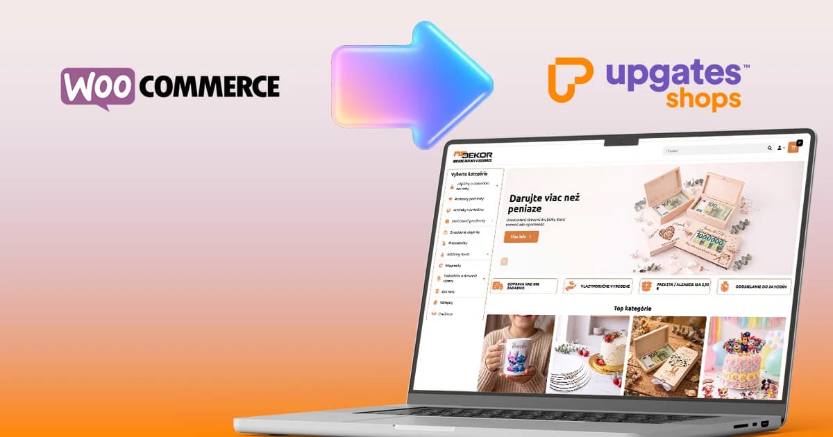 Migrácia e-shopu AD Dekor z WooCommerce na platformu Upgates