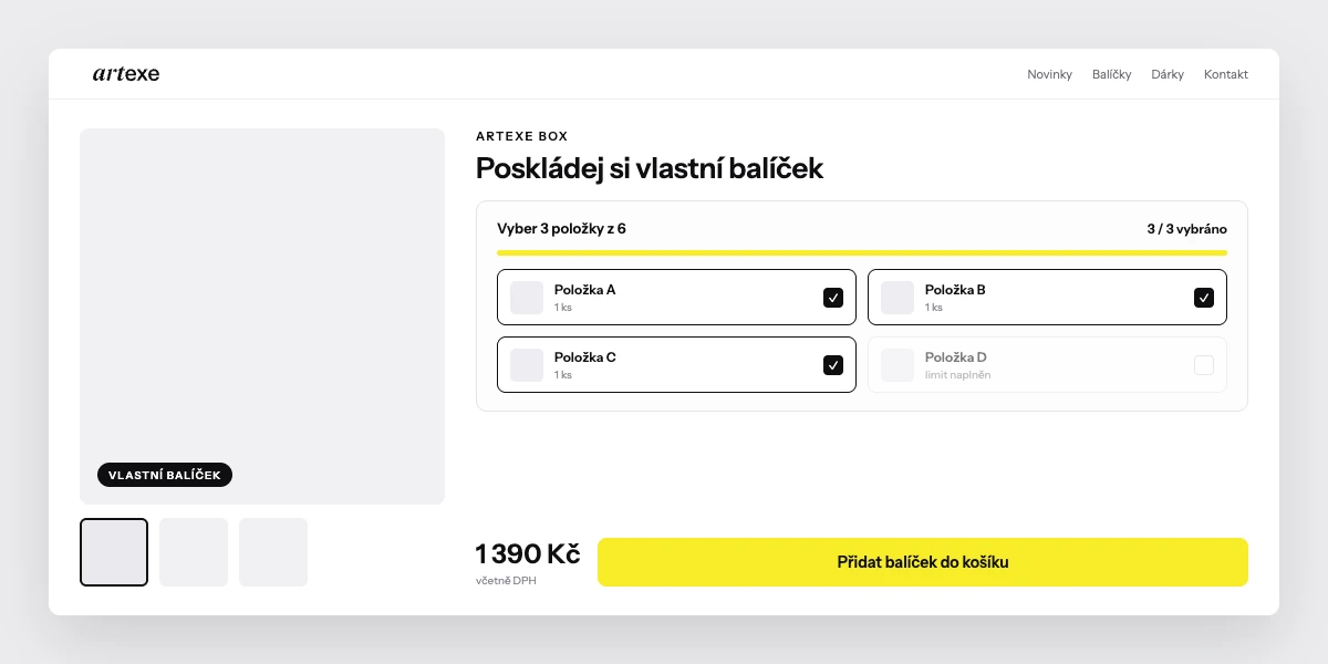 Konfigurátor vlastního balíčku